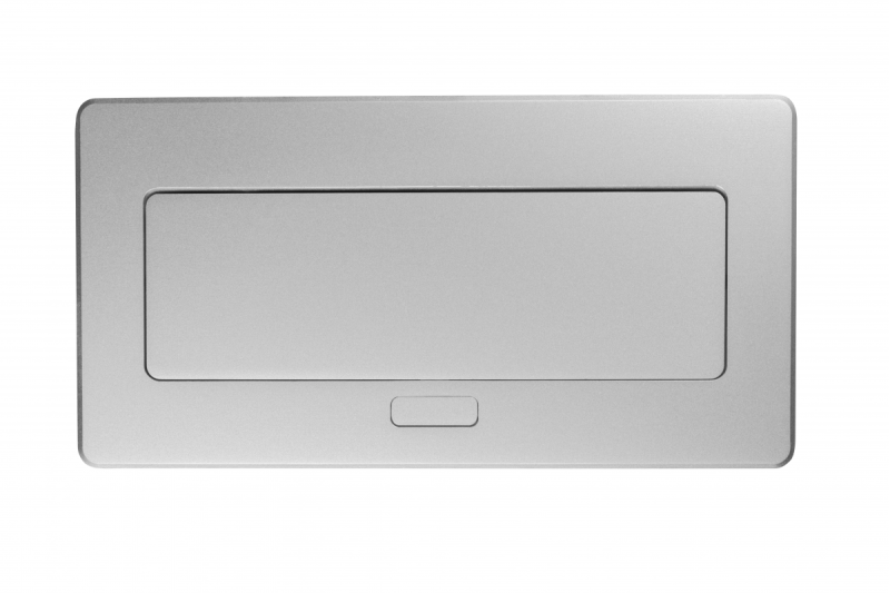 MULTISOFT tomada de mobiliário 2x Tomada com Aterramento, USB A+C, RJ45, HDMI, Cabo de Alimentação com Plugue, Alumínio
