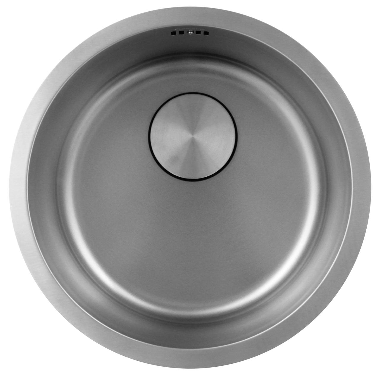 Pure.Sink Rondo RVS Pia redonda para embutir, sob medida e sobreposta 38 cm PRN38-02