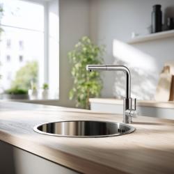 Pure.Sink Rondo RVS Pia redonda para embutir, sob medida e sobreposta 38 cm PRN38-02