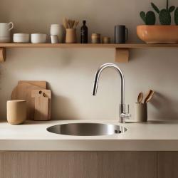 Pure.Sink Rondo RVS Pia redonda para embutir, sob medida e sobreposta 38 cm PRN38-02