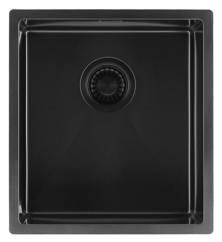 Pure.Sink Luxion PVD Pia preta 36x40 cm para encastrar, encastrar na bancada e sobre a bancada PLX3640-63