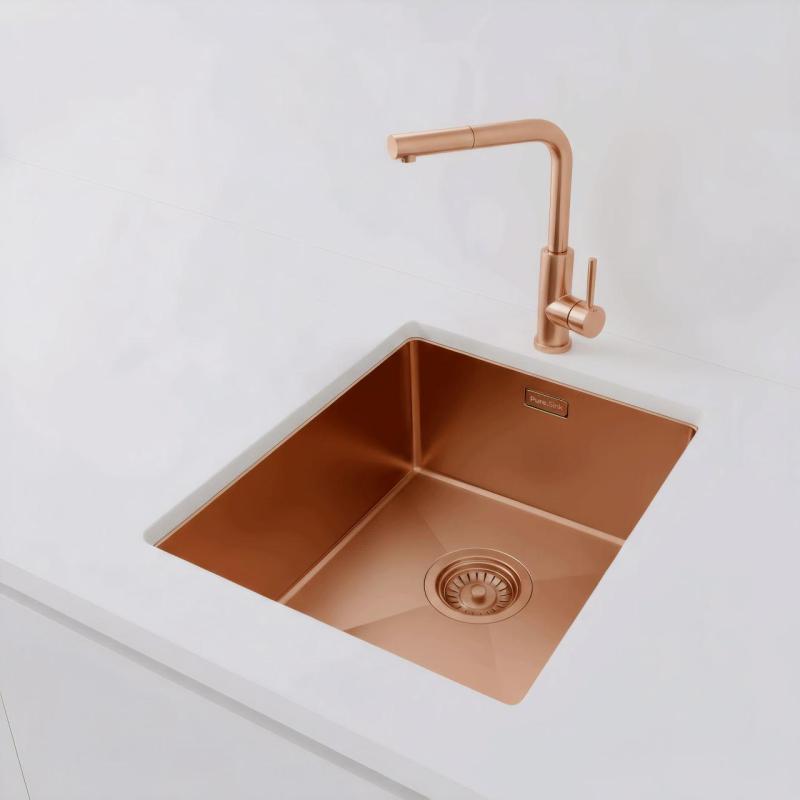Pure.Sink Luxion Pia de cobre 36x40 cm para encastrar, embutir ou sobrepor PLX3640-62