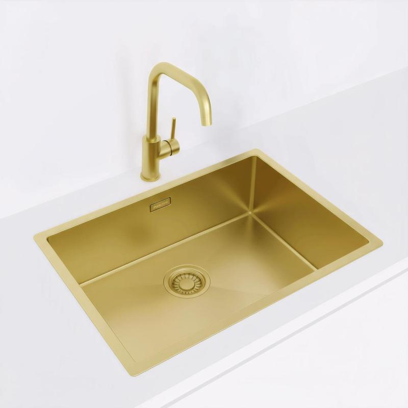 Pure.Sink Luxion Pia dourada 55x40 cm para encastrar, embutir ou sobrepor PLX5540-60