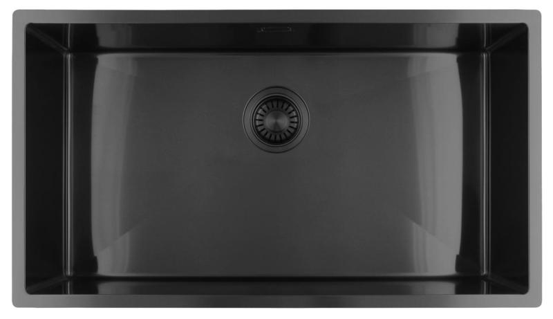 Pure.Sink Luxion Pia grande em metal Gun 74x40 cm para instalação embutida, encastrada ou sobreposta PLX7440-61