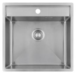 Pure.Sink Luxion Pia em aço inoxidável 51x50 cm Tapwing com bancada com orifício para torneira PLX5150T-02