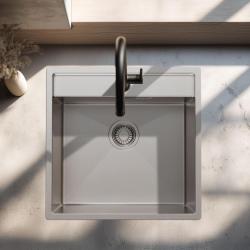 Pure.Sink Luxion Pia de aço inoxidável 51x50 cm Tapwing com suporte para torneira PLX5150T-02
