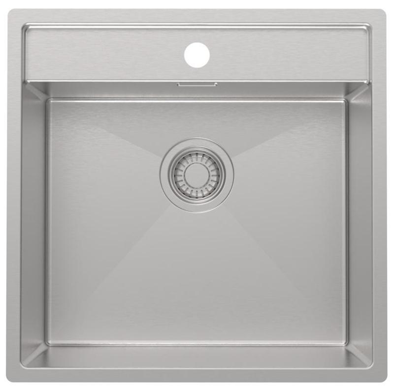 Pure.Sink Luxion Pia em aço inoxidável 51x50 cm Tapwing com bancada com orifício para torneira PLX5150T-02