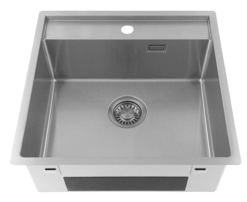Pure.Sink Luxion Pia em aço inoxidável 51x50 cm Tapwing com bancada com orifício para torneira PLX5150T-02