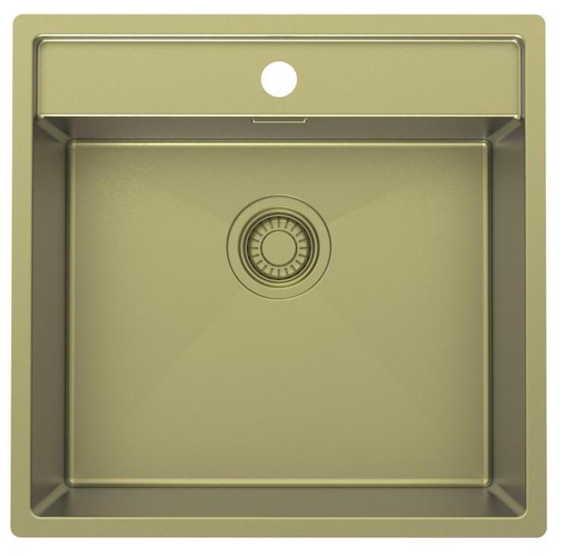 Pure.Sink Luxion Pia dourada 51x50 cm Tapwing com bancada com orifício para torneira PLX5150T-60