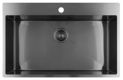 Pure.Sink Luxion Pia grande em metal Gun 78x50 cm Torneira com orifício para torneira PLX7850T-61
