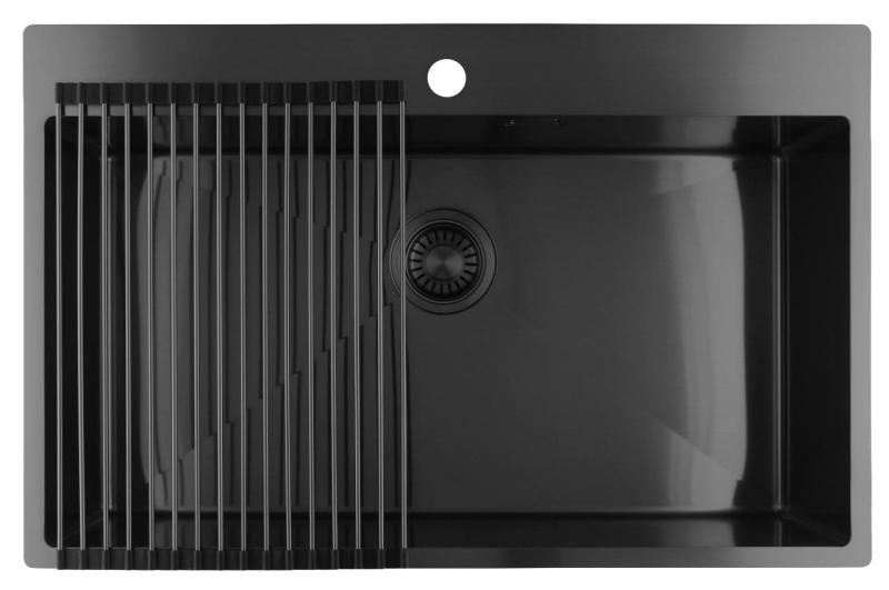 Pure.Sink Luxion Pia grande em metal Gun 78x50 cm Torneira com orifício para torneira PLX7850T-61