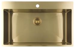 Pure.Sink Luxion Pia grande dourada 78x50 cm Torneira com encaixe para torneira PLX7850T-60