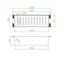 Pure.Sink Luxion Cesto preto para pia PLXCOL-63