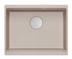 Quadri Newport II granito embutido pia bege 560x450mm com plug de aço inoxidável e tampa de drenagem 1208971766