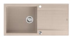 Quadri Luton beige granito embutida pia com escorredor reversível 100x50cm com plugue de aço inoxidável 1208971772