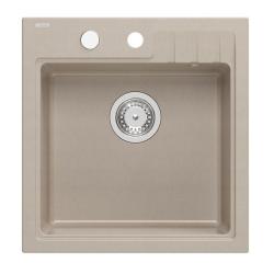 Quadri Cardigan Pearl bege granito montado pia 50x52cm com furo para torneira 1208971818