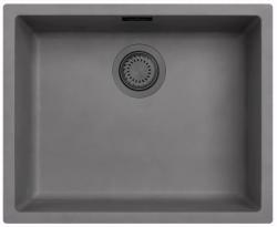 Ausmann Fibre betão cinza pia de 50x40cm para submontagem, montagem e instalação plana com plugue de metal de arma 1208971886