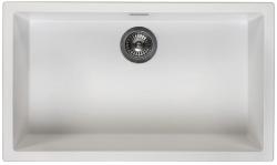Ausmann Fibra branca grande pia de 70x40cm para instalação embutida, sobreposta e plana, com plugue automático de aço inoxidável 1208971904