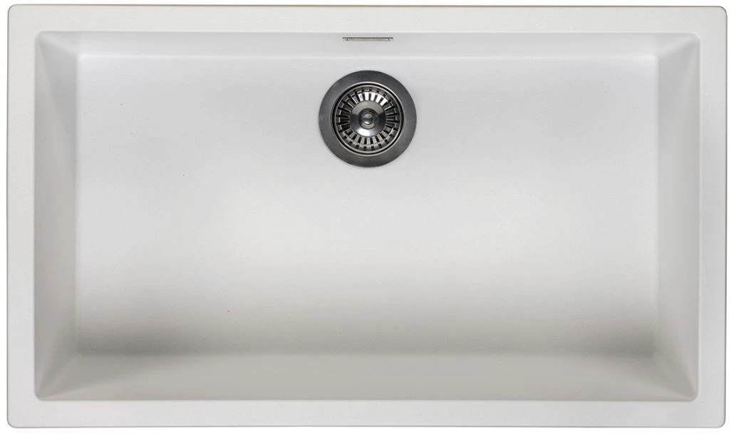 Ausmann Fibra branca grande pia de 70x40cm para embutir, sobrepor e instalar ao nível com plugue automático de metal peltre 1208971908