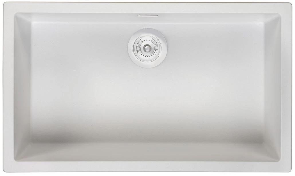 Ausmann Fibra branca grande pia de 70x40cm de embutir, sobrepor e instalação plana com plugue automático branco 1208971909