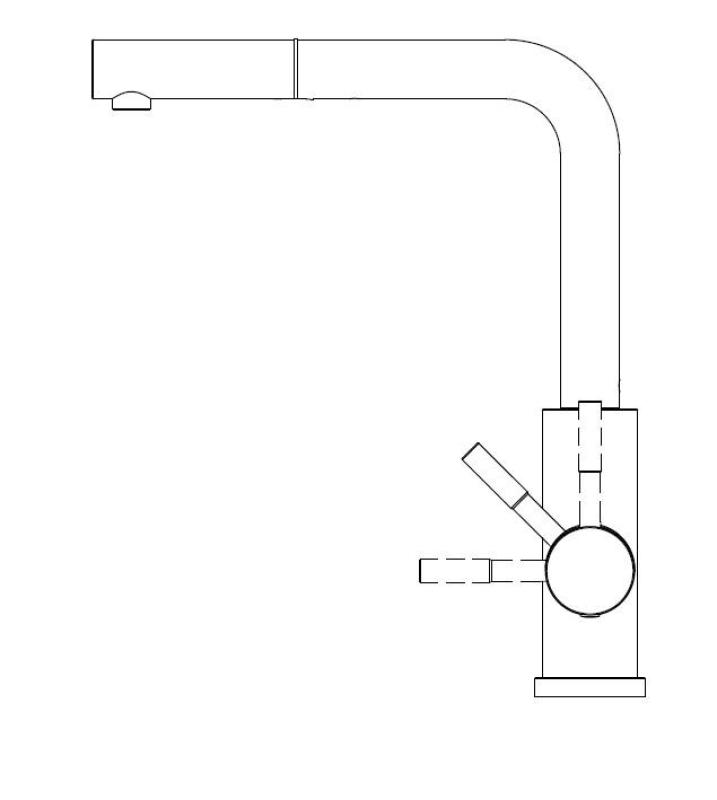 Pure.Sink Elite Steel Spark-S torneira de cozinha PVD cobre com bico extensível PS8041-62