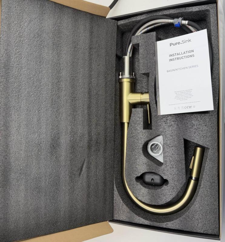 Pure.Sink Elite Steel Stream-S torneira de cozinha em cobre PVD com bico retrátil PS8045-62
