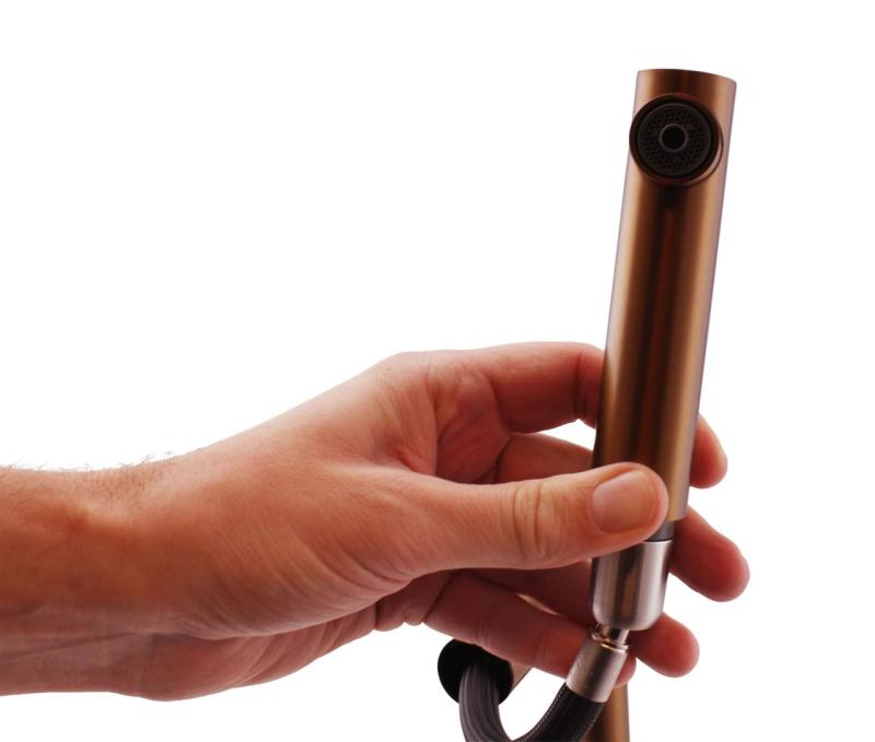 Pure.Sink Elite Steel Clear-S PVD Cobre de 3 vias Torneira de cozinha com Bico Retrátil e Água Filtrada PS8120-62