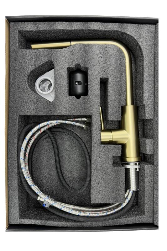 Pure.Sink Elite Steel Pulse-S torneira de cozinha PVD cobre com bico retrátil e modo de pulverização PS8500-62