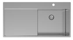 Pure.Sink Exclusivo Pia em aço inoxidável com escorredor 100x52 cm Torneira à direita PEX47100RT-02