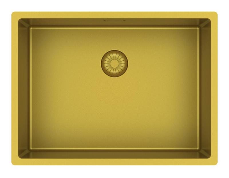 Pure.Sink Exclusivo Pia dourada 55x40 cm, raio de 10 mm, para instalação embutida, plana e sobreposta PEX5540-60