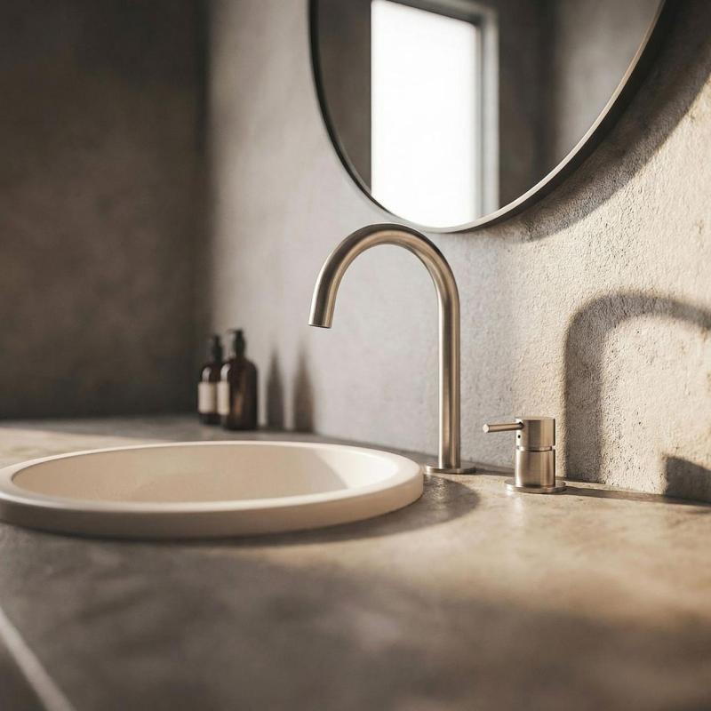 MURO TUA Torneira de lavatório de 2 furos cromada com bico redondo 1208972104