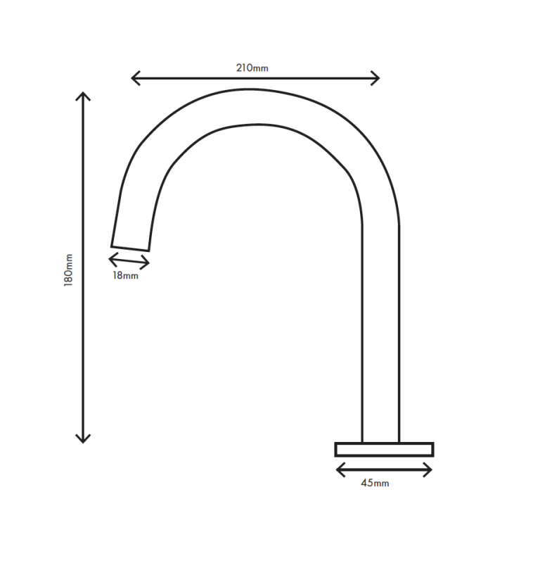 MURO TUA Torneira de lavatório de 2 furos cromada com bico redondo 1208972104