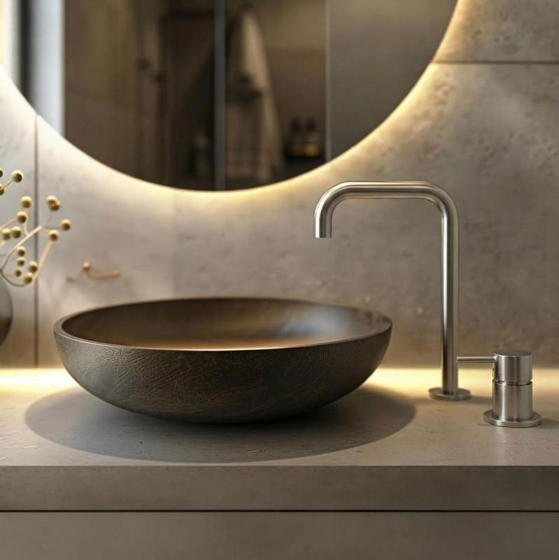 MURO TUA Torneira de lavatório de 2 furos cromada com bico angular 1208972108