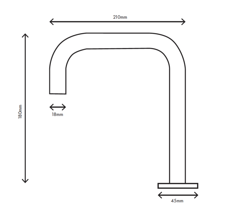 MURO TUA Torneira de lavatório de 2 furos cromada com bico angular 1208972108