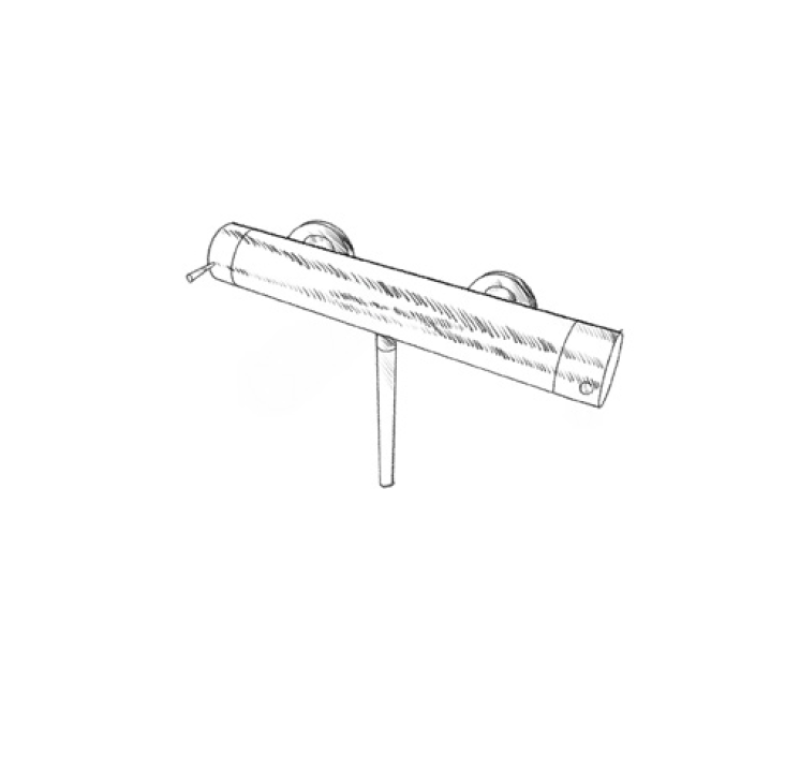 MURO TUA Misturadora de duche com conjunto de duche cromado M1.B1.CR