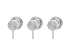 MURO TUA Torneira embutida na parede com 2 torneiras de fecho cromadas M1.B34.R.CR