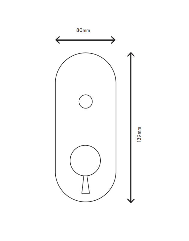 MURO TUA Torneira misturadora embutida na parede com botão seletor cromado M1.B32.S.CR
