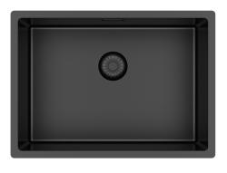 Pure.Sink Exclusivo Pia especial de 35 cm de comprimento em metal escuro 50 x 35 cm, raio de 10 mm PEX5035-61