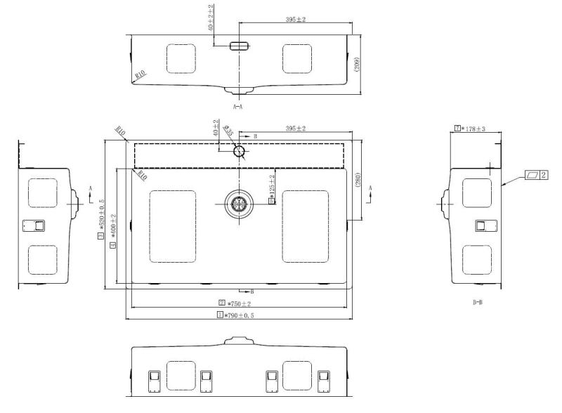 Pure.Sink Exclusivo Pia grande em aço inoxidável 75x40 cm com torneira e orifício para torneira BB7540T-02