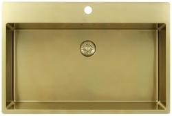 Pure.Sink Exclusivo Pia grande dourada 75x40 cm Tapwing com orifício para torneira PEX7540T-60