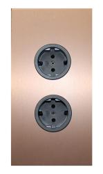 Indux Corner Coluna de energia com 2 tomadas com terra Randaarde Koper 1208972279