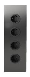 Indux Corner Coluna de energia com 4 tomadas com terra Gun metal 1208972290