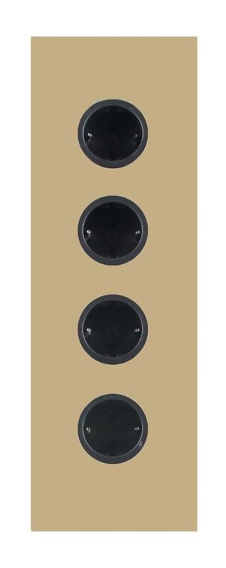 Indux Corner Coluna de energia com 4 tomadas com ligação à terra Ouro 1208972292