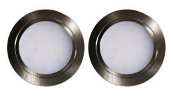 Indux Luma Conjunto de cozinha embutida Multi Tone LED 2 spots com acabamento em aço inoxidável 1208972400