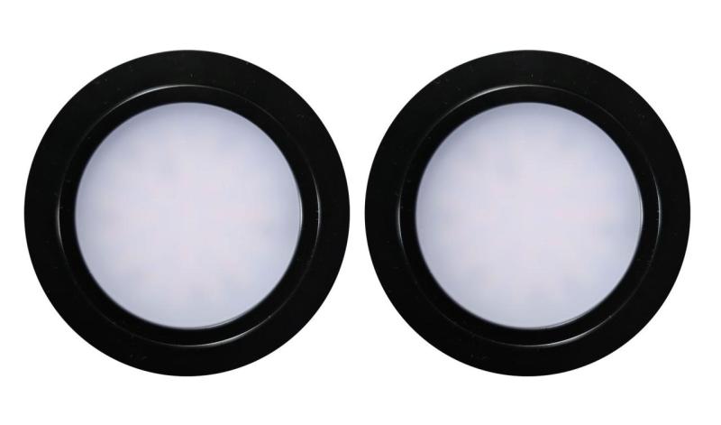 Indux Luma Conjunto de luzes LED embutidas Multi Tone para cozinha, 2 spots, preto 1208972404