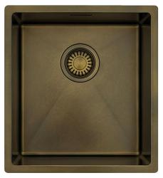 Pure.Sink Luxion PVD Antique Bronze pia 36x40 cm para encastrar, embutir e sobrepor  com prateleira inferior PLX3640-64