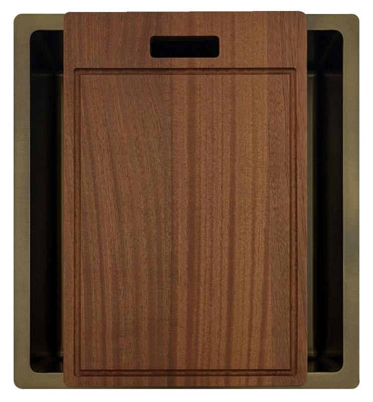 Pure.Sink Luxion PVD Antique Bronze pia 36x40 cm para encastrar, embutir e sobrepor  com prateleira inferior PLX3640-64