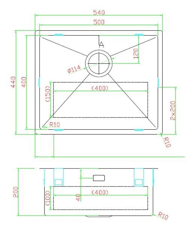 Pure.Sink Luxion PVD Antique Bronze pia 50x40 cm para instalação embutida, encastrada e sobreposta com prateleira inferior PLX5040-64
