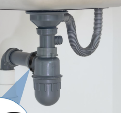 Aquadesign Conjunto de drenagem em aço inoxidável com transbordamento para pia simples 1208972439