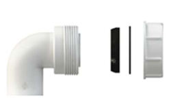 Pure.Sink Kit de cotovelo de sifão do Reino Unido com porca e juntas 40 mm WSTSUK-32